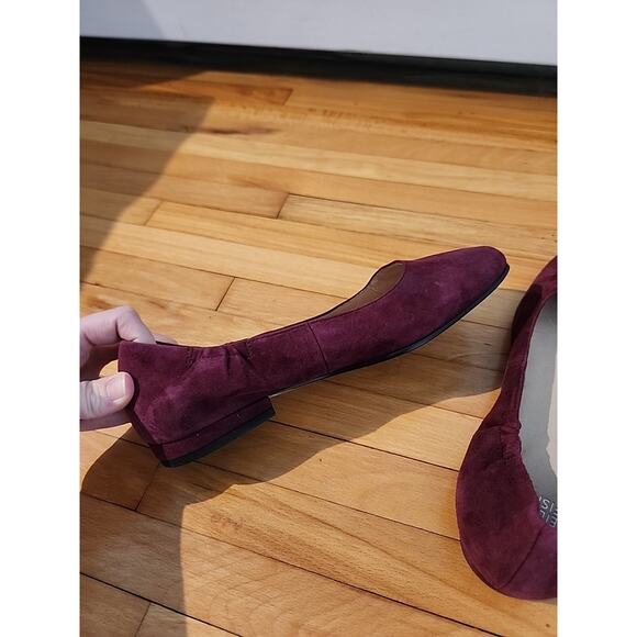Eileen Fisher Vero Cuoio Ballet Flats Women’s Sz 7 Burgundy leather Shoe - Picture 5 of 7